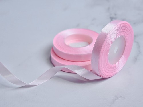 Wstążka Satynowa 12mm x 35Y # Jasny Róż*21