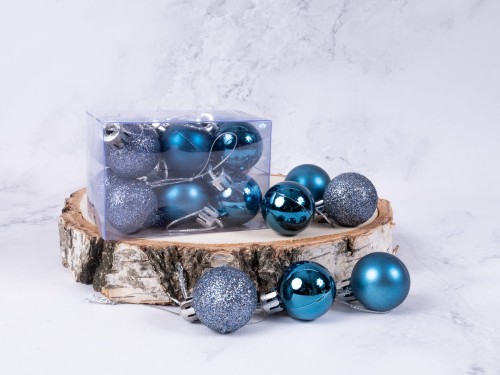 Bombki fi 25 mm # Granat MIX (12 szt)