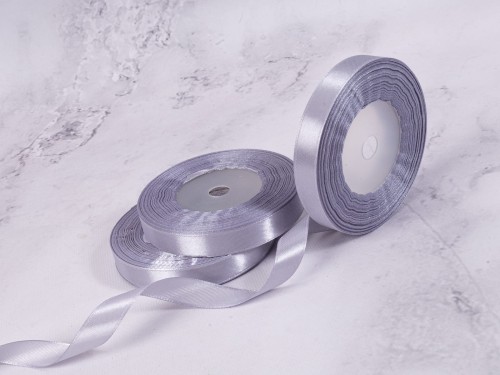 Wstążka Satynowa 12mm x 35Y # Jasny Szary*40