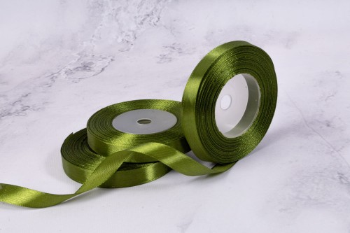Wstążka Satynowa 12mm x 35Y # Oliwka*106