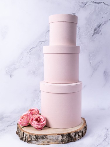 Flower Box WELUR/Komplet*3  # Pastelowa Brzoskiwinia