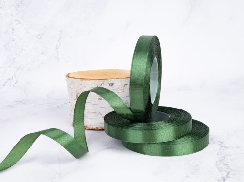 Wstążka Satynowa 12mm x 35Y # Zieleń Butelkowa*108
