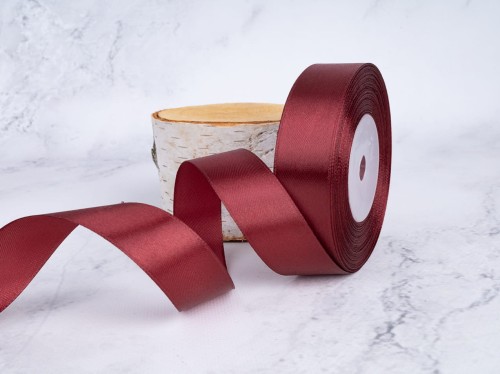 Wstążka Satynowa 25mm x 35Y # Bordo*33