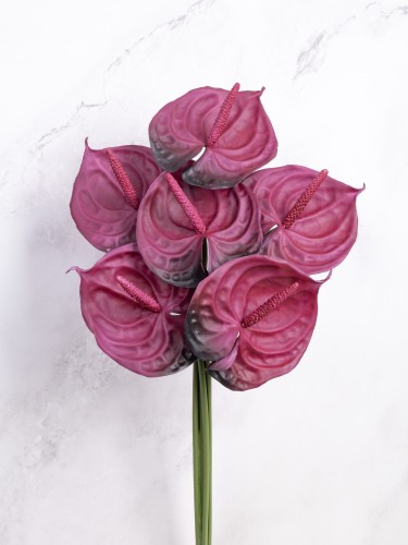 Anturium Gałązka Gumowana # Burgund*1 (6szt)