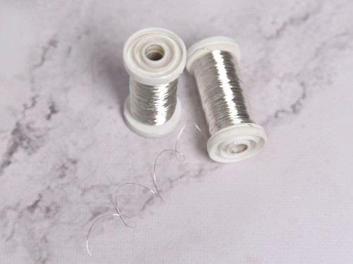 Drut na SZPULCE # Srebrny 0,30 mm 